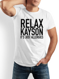 Men's T-Shirt Relax Kayson Simple Typography On White T Shirt
