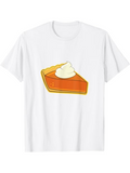 Men's T-Shirt Creamy Pumpkin Pie Slice With Fluffy Topping Illustration Pie