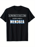 Men's T-Shirt Argentinian Perfect Element Letters With Bold Blue Typography Mendoza
