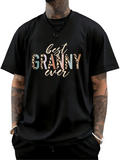 Men's T-Shirt Best Granny Ever Floral Animal Print Letters T Shirt