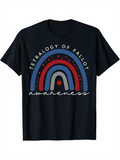 Men's T-Shirt Tetralogy Of Fallot Awareness Colorful Rainbow With Dotted Accent Lines