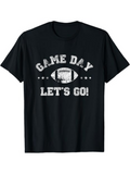 Men's T-Shirt Game Day Lettering With Stadium Graphic And Text Over Classic Football