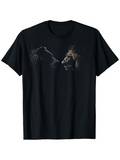 Men's T-Shirt Dimly Lit Horse Face Emerging Out Of Darkness Horse