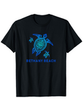 Men's T-Shirt Bethany Beach Blue Tribal Pattern Sea Turtle