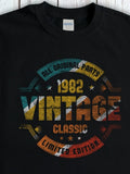 Men's T-Shirt All Original Parts Limited Edition With Faded Retro Stripes Vintage