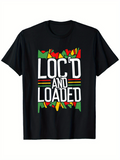 Men's T-Shirt Locd And Loaded With Vibrant Abstract Patterns Green Red Yellow Shapes