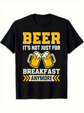 Men's T-Shirt Beer Its Not Just For Breakfast Anymore With Cheers Graphic Beer Mugs