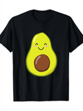 Men's T-Shirt Cute Cartoon With Smiling Face And Blushing Cheeks Avocado