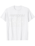 Men's T-Shirt Freedom With Subtle American Flag Motif Under Soft Light T Shirt