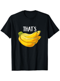 Men's T-Shirt Thats Fresh Bright Yellow Bananas With Playful Handdrawn Look Banana