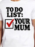 Men's T-Shirt To Do List Red Check Box With Bold Typography
