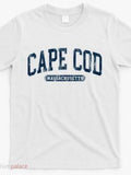 Men's T-Shirt Cape Cod Massachusetts Distressed Textured Bold Lettering Design