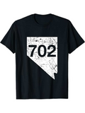 Men's T-Shirt Cracked White Modern Graphic With Nevada Map Outline Under Bold Numbers