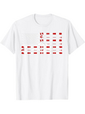 Men's T-Shirt Minimalist Graphic Red Elements Forming Abstract Flag