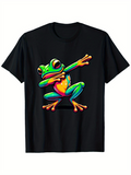 Men's T-Shirt Colorful Jungle Frog Dancing With Vibrant Neon Tropical Rainforest Frog