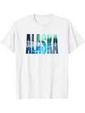 Men's T-Shirt Alaska Snow Capped Mountains Reflected In Pristine Blue Water
