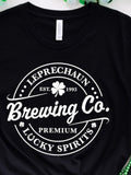 Women's T-Shirt Premium Lucky Spirits With Clover Brewing Company Emblem
