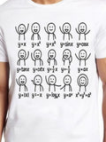 Men's T-Shirt Funny Math Stick Figures With Various Graph Equations Shirt