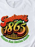 Men's T-Shirt Juneteenth 1865 Celebrate Black American Freedom Colorful Bold Numbers