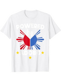 Men's T-Shirt Powered By Adobo Bold Sunburst With Three Golden Stars