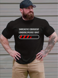 Men's T-Shirt Sarcastic Comment Loading Please Wait Minimal Red Progress Bar T Shirt