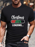 Men's T-Shirt Christmas Loading Bar With Festive Colors And Tree Icon Christmas