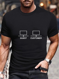 Men's T-Shirt Minimalist Computer Icons With Guest Customer Concept T Shirt