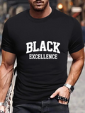 Men's T-Shirt Black Excellence Bold Lettering On Modern Urban Streetwear T Shirt