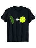 Men's T-Shirt Bright Green Dotted Ball And Pickle With Plus Symbol