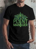 Men's T-Shirt Plant Manager Green Leaves Over Humorous Worker Text Shirt