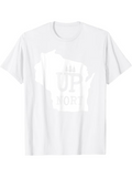 Men's T-Shirt Up North Silhouette State Outline Trees Summer Adventure Shirt