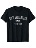 Men's T-Shirt Ponte Vedra Beach Established 1928 Florida Vintage College Style Lettering T Shirt