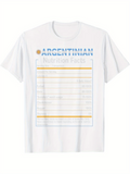 Men's T-Shirt Argentinian Nutrition Facts Label Inspired Chart On White Shirt