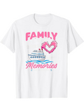 Men's T-Shirt Family Memories Pink Heart Shaped Clouds Over Ocean Cruise Ship