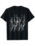 Men's T-Shirt Heartbeat With Smoldering Smoke Among Electric Guitar Graphic