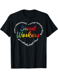 Men's T-Shirt Social Workers Compassionate Thoughtful Dedicated Heart Design Social Workers