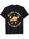 Men's T-Shirt Happy Pi Day Whimsical Cartoon Slice With Cream Pie