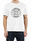 Men's T-Shirt Ill Be In The Garage With Mechanics Tools Among Circular Workshop Wheels