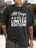 Men's T-Shirt All Dogs Are Limited Edition Bold Paw Prints Statement Dog