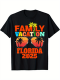 Men's T-Shirt Family Vacation Florida With Colorful Tropical Sunset Sunglasses