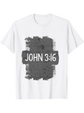 Men's T-Shirt John 316 Painted Brush Stroke With Bold Block Background