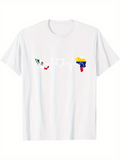 Men's T-Shirt Minimalist Abstract Flags And Symbols On Crisp White Shirt