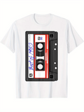 Men's T-Shirt Best Of 1980 Vintage Audio Cassette Tape Graphic T Shirt