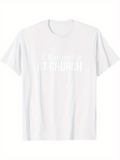 Men's T-Shirt VT Church Bold Lettering On Simple Clean White Fabric T Shirt
