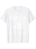 Men's T-Shirt Pawpaw Printed Letters With American Flag Inspired Graphic Design T Shirt