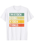 Men's T-Shirt Im Kyden Doing Kyden Things Retro Color Block Text Design