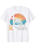 Men's T-Shirt A Lot Can Happen In Five Days Retro Sunset With Ferris Wheel And Striped Colors Theme