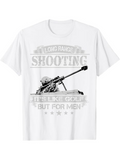 Men's T-Shirt Long Range Shooting With Sniper Rifle And Stylized Target Marksman