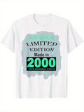 Men's T-Shirt Limited Edition Made In 2000 With Original Parts Splash Graphic Shirt