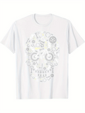 Men's T-Shirt Mechanical Gears And Tools Arranged In A Creative Skull Shape
